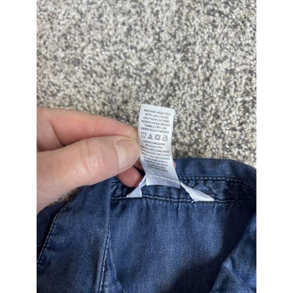 Baby Guess Girl’s Size 24 Months Blue Lightweight Chambray-like Button-up Dress - Picture 4 of 6